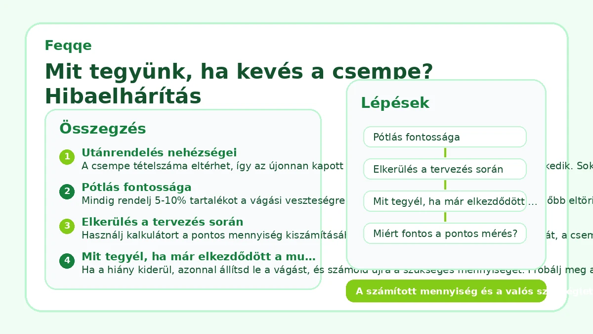Mit tegyünk, ha kevés a csempe? Hibaelhárítás