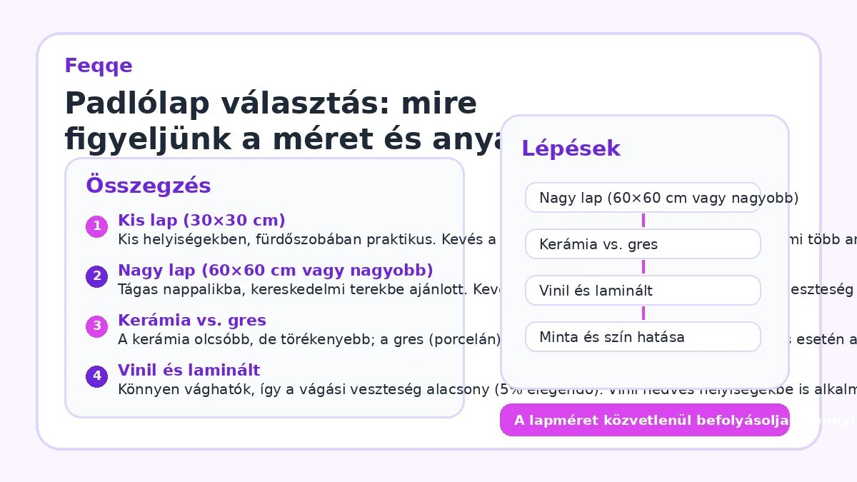 Padlólap választás: mire figyeljünk a méret és anyag mellett?