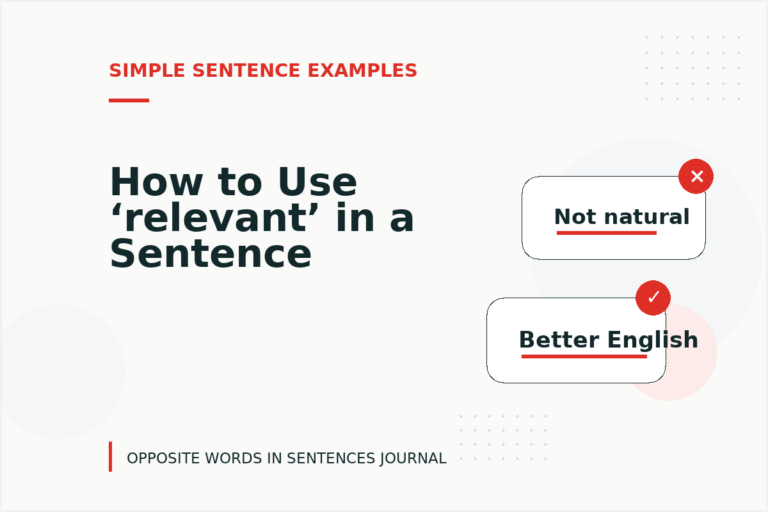 How to Use ‘relevant’ in a Sentence