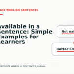 Available in a Sentence: Simple Examples for Learners