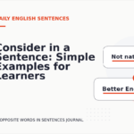 Consider in a Sentence: Simple Examples for Learners