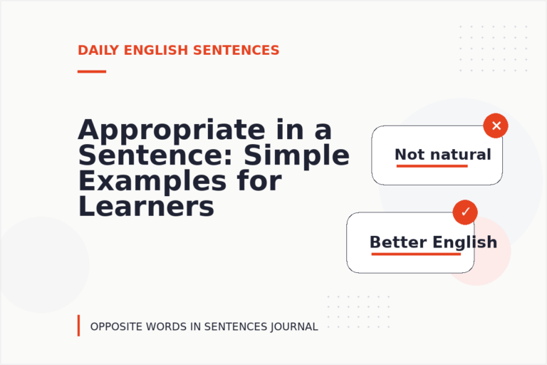 Appropriate in a Sentence: Simple Examples for Learners Appropriate in a Sentence: Simple Examples for Learners