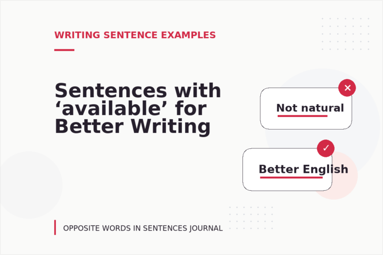 Sentences with ‘available’ for Better Writing Sentences with ‘available’ for Better Writing