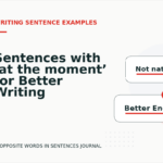 Sentences with ‘at the moment’ for Better Writing