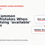 Common Mistakes When Using ‘available’ in a Sentence